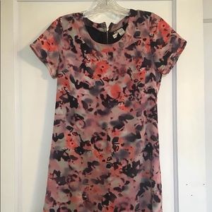 Pink multi shift dress